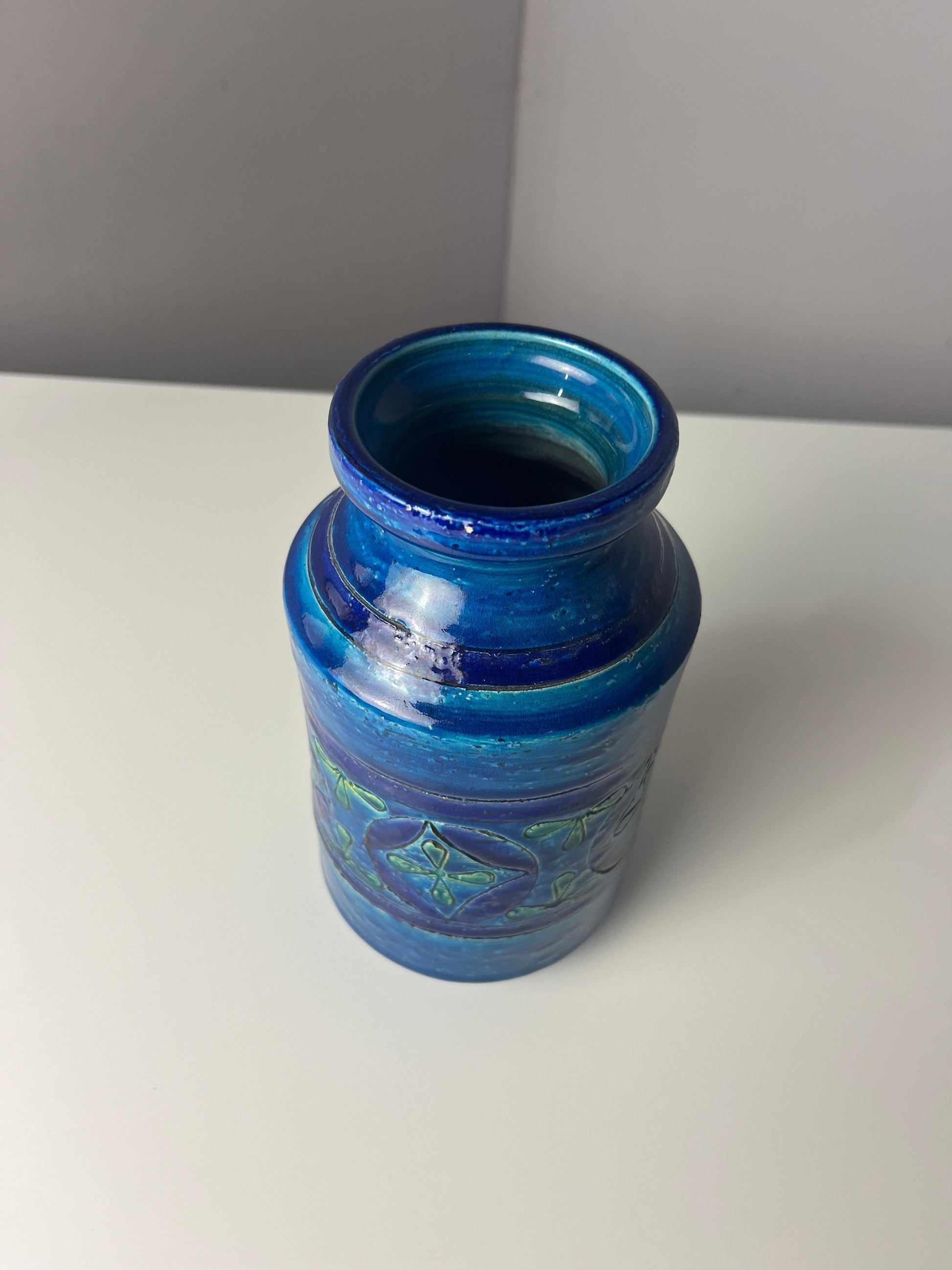 Vintage Vase Azul Rimini von Aldo Londi für Bitossi