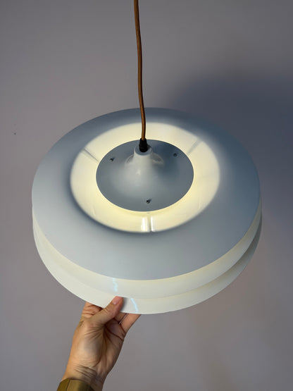 Vintage Lamellenlampe "Typ 2010" von Vitrika, weiß