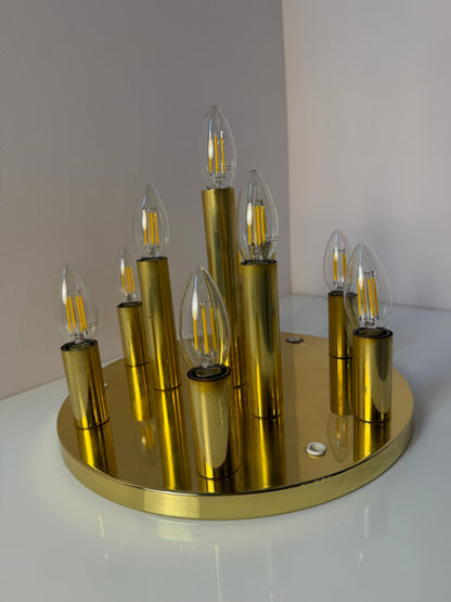 Vintage Wand- und Deckenlampe 10-flammig von Sölken, Gold