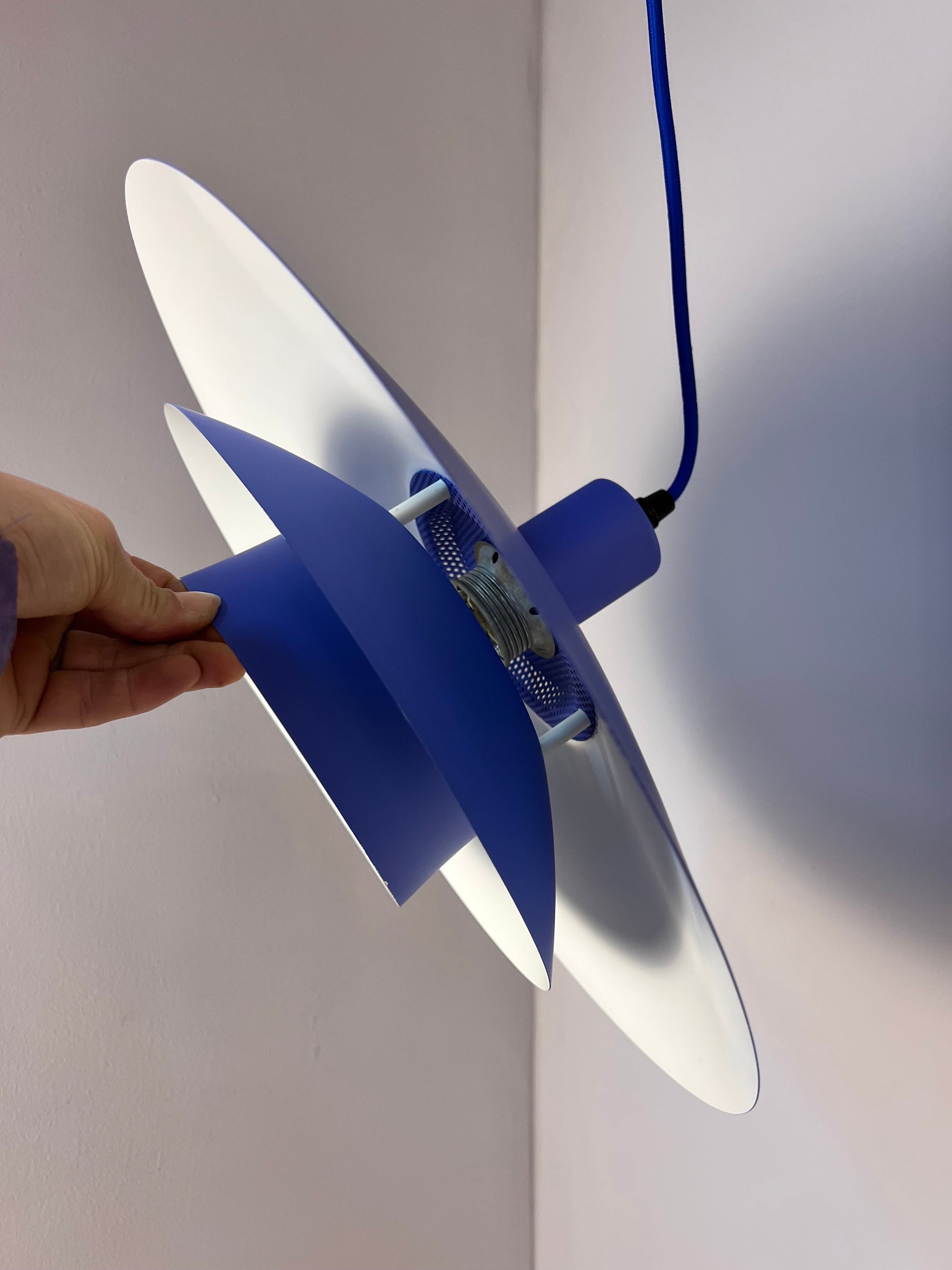 Vintage Lampe Donau von JEKA blau