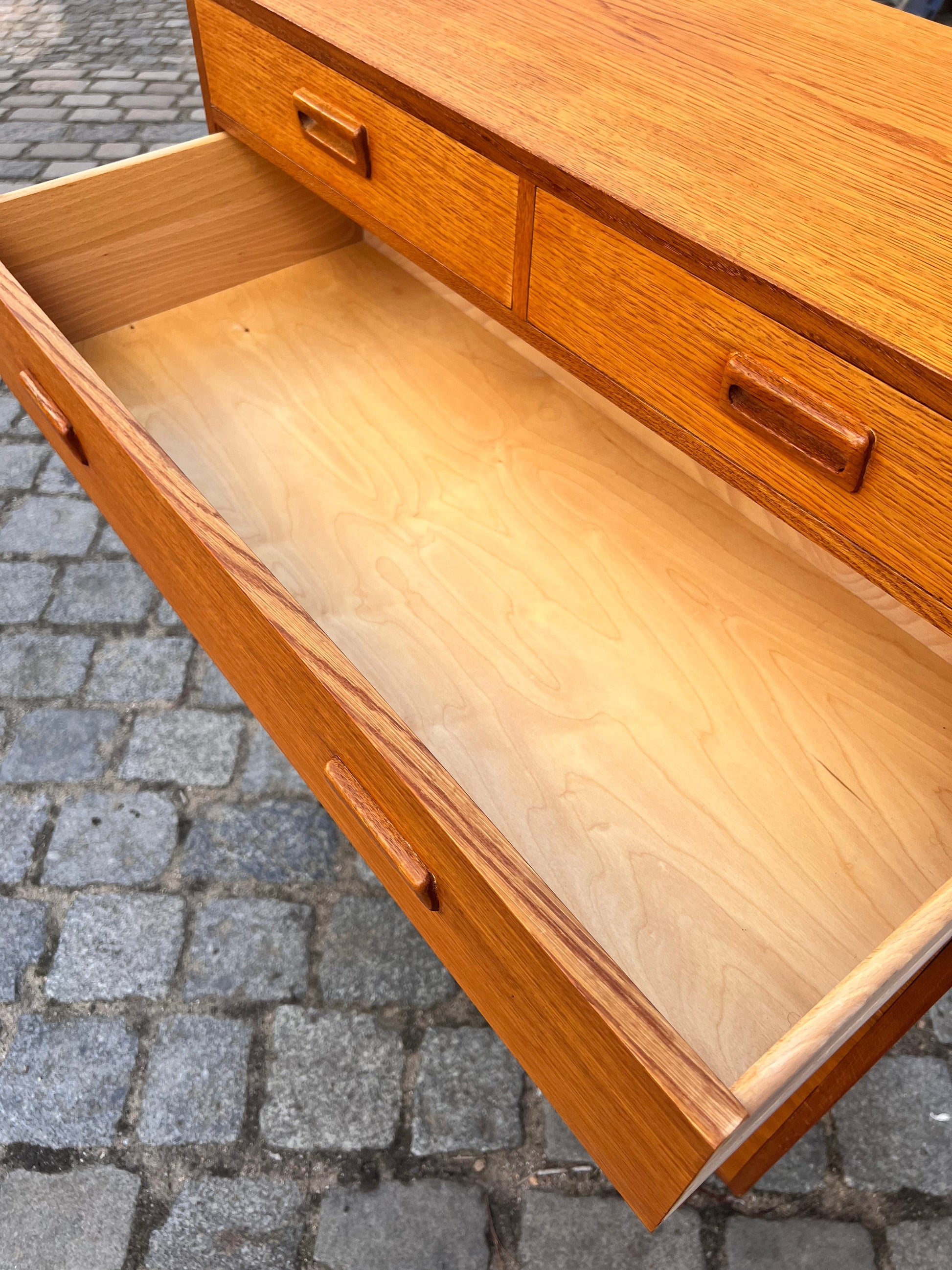 Vintage Tallboy Kommode von Holger Jensen für FDB Møbler mit Doppelgriffen