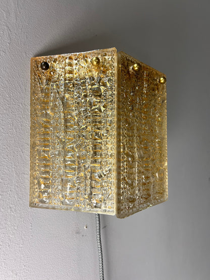 Vintage Wandlampe von Orrefors Schweden