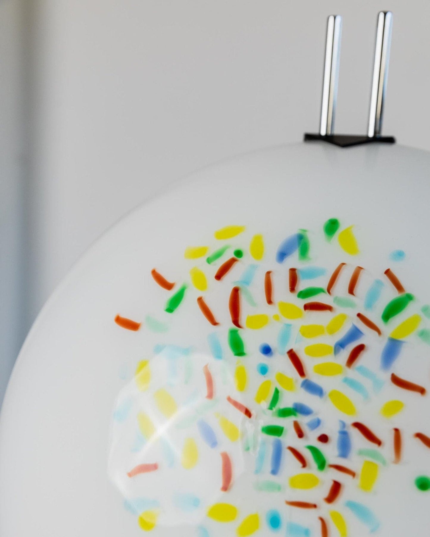 Lampe de table vintage en verre de Murano style Memphis Italie années 1980