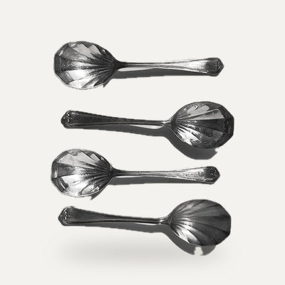 Vintage Spoon Set of 4 Shell Spoons