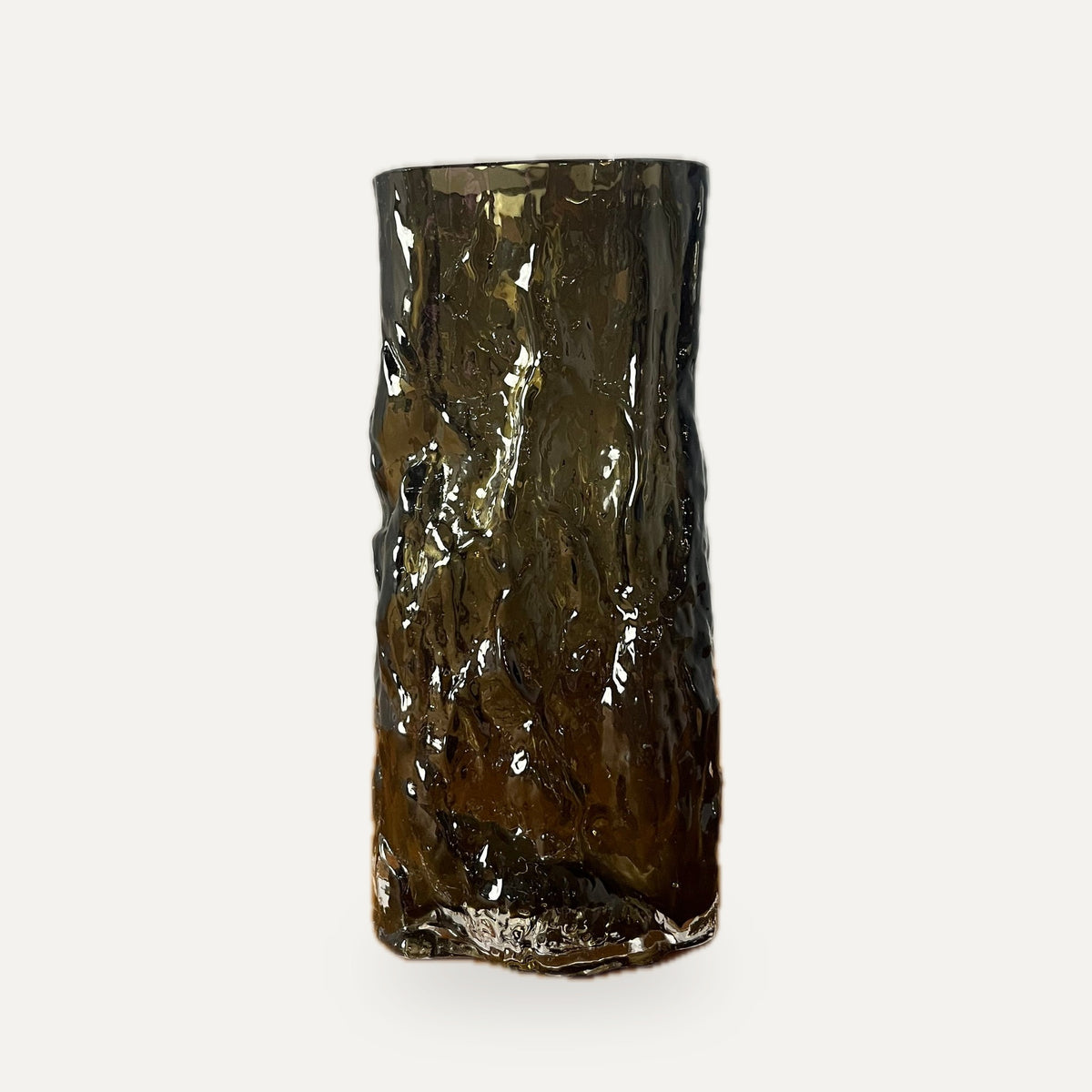 Vintage Vase Bark Vase von Margit Brandt für Margit Brandt Copenhagen grau Glas | studio