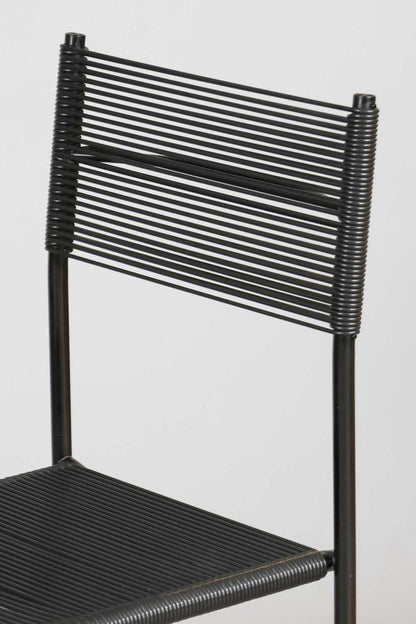 Vintage Spaghetti Stuhl mit Fußhocker und "Calder" Tischlampe von Alias