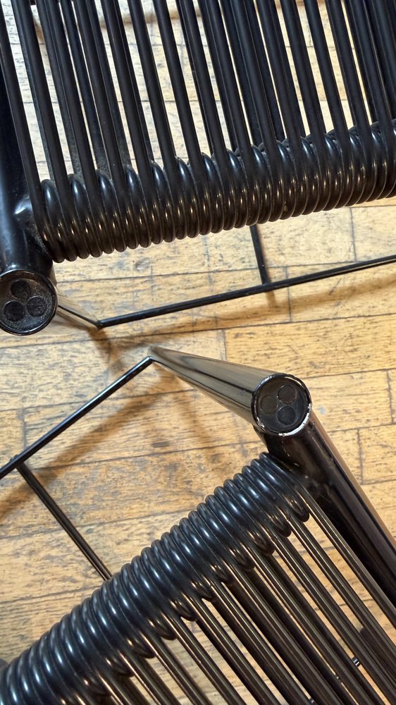 Vintage Spaghetti Stuhl mit Fußhocker und "Calder" Tischlampe von Alias