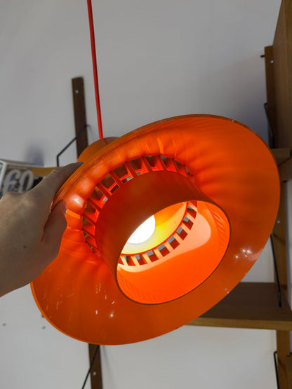 Hängelampe "Solar" orange von Svend Middelboe für Nordisk Solar Compagni