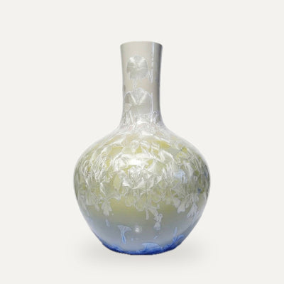 Vintage Vase Jingdezhen Zhi Crystalline Enamel Multicolor