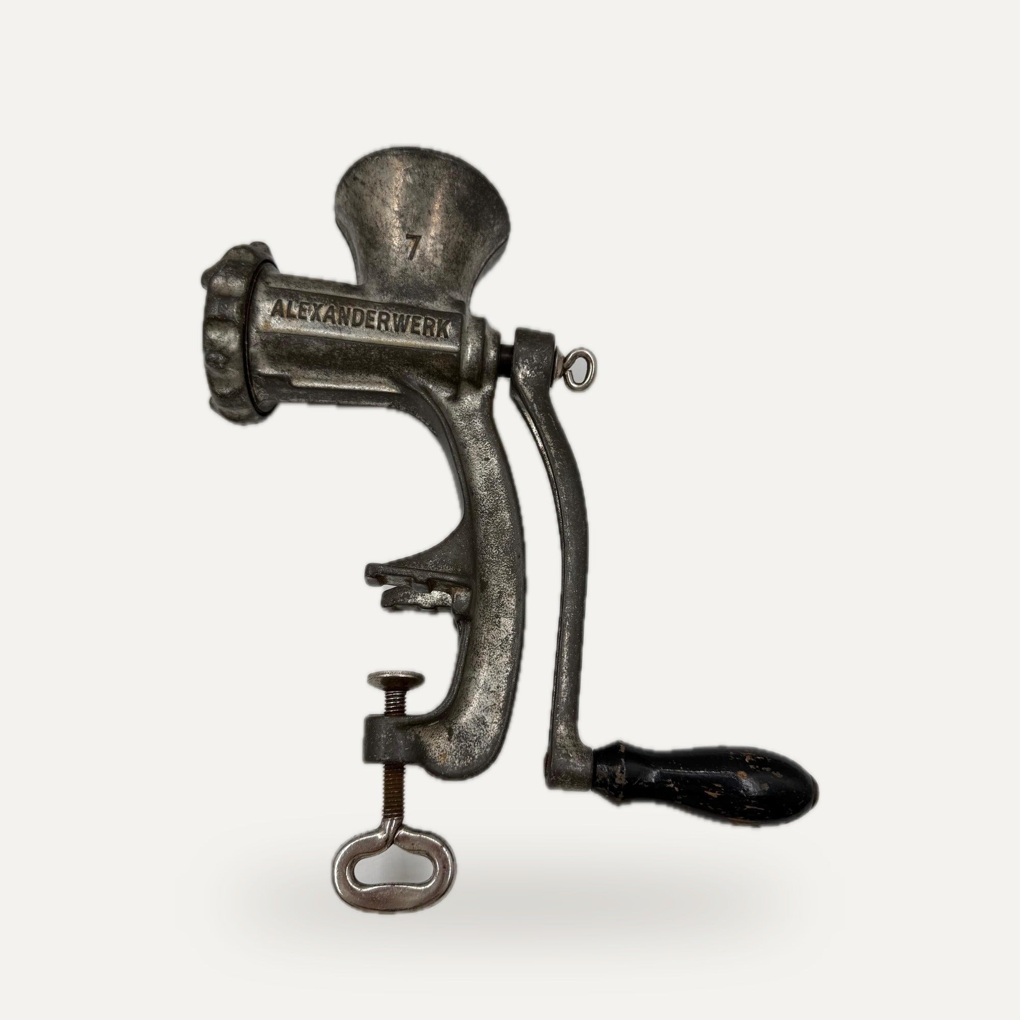 Alexanderwerk Meat Grinder No. 7 Vintage with Crank Wooden Handle