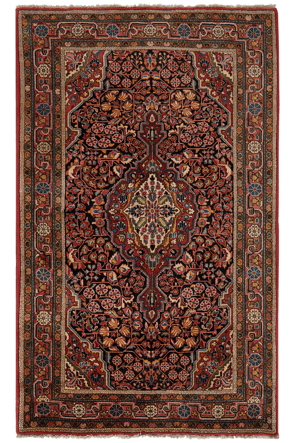 Vintage Teppich Djozan 214x130cm bunt Naturmotive