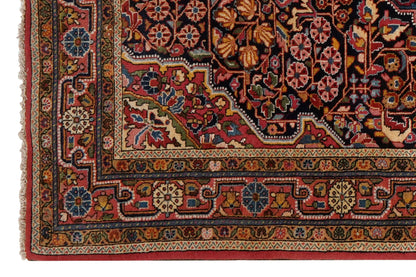 Vintage carpet Djozan 214x130cm colorful nature motifs