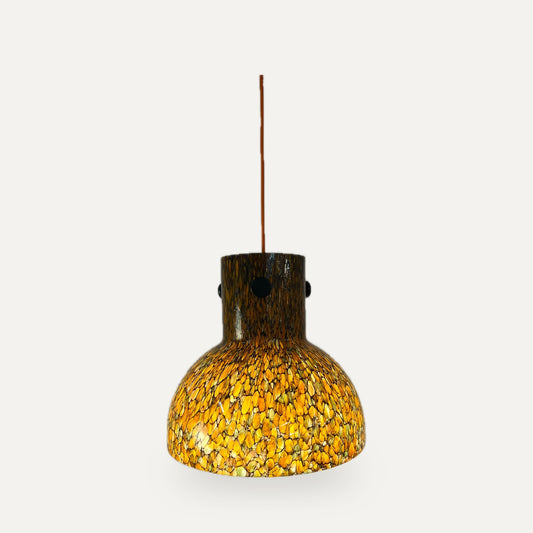 Vintage Hängelampe Millefioriglas orange von Peill und Putzler | studio