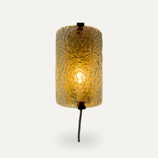 Vintage Wandlampe Glas Messing von Orrefors | studio