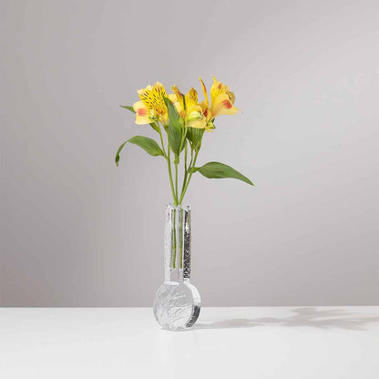 Vintage Mini Solifleurvase von Georgshütte, Eisglas