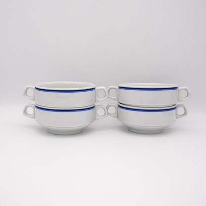 Set von 4 Vintage Suppenschale "Kantina" von Lilien Porzellan