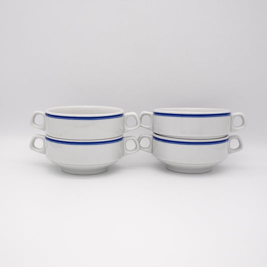 Set von 4 Vintage Suppenschale "Kantina" von Lilien Porzellan