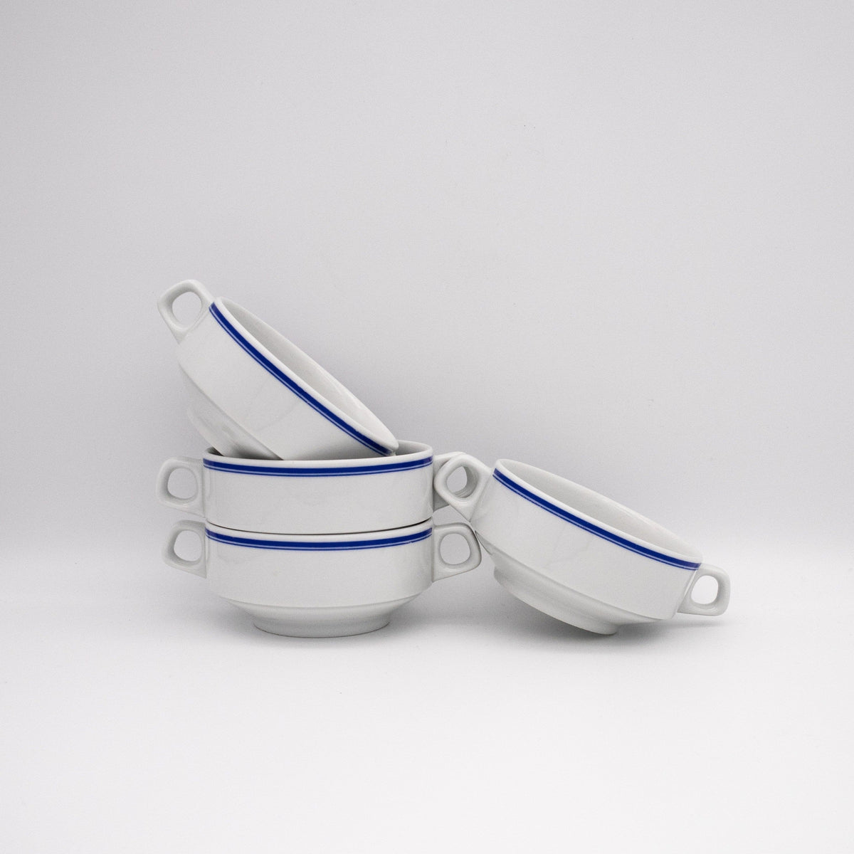 Set von 4 Vintage Suppenschale "Kantina" von Lilien Porzellan