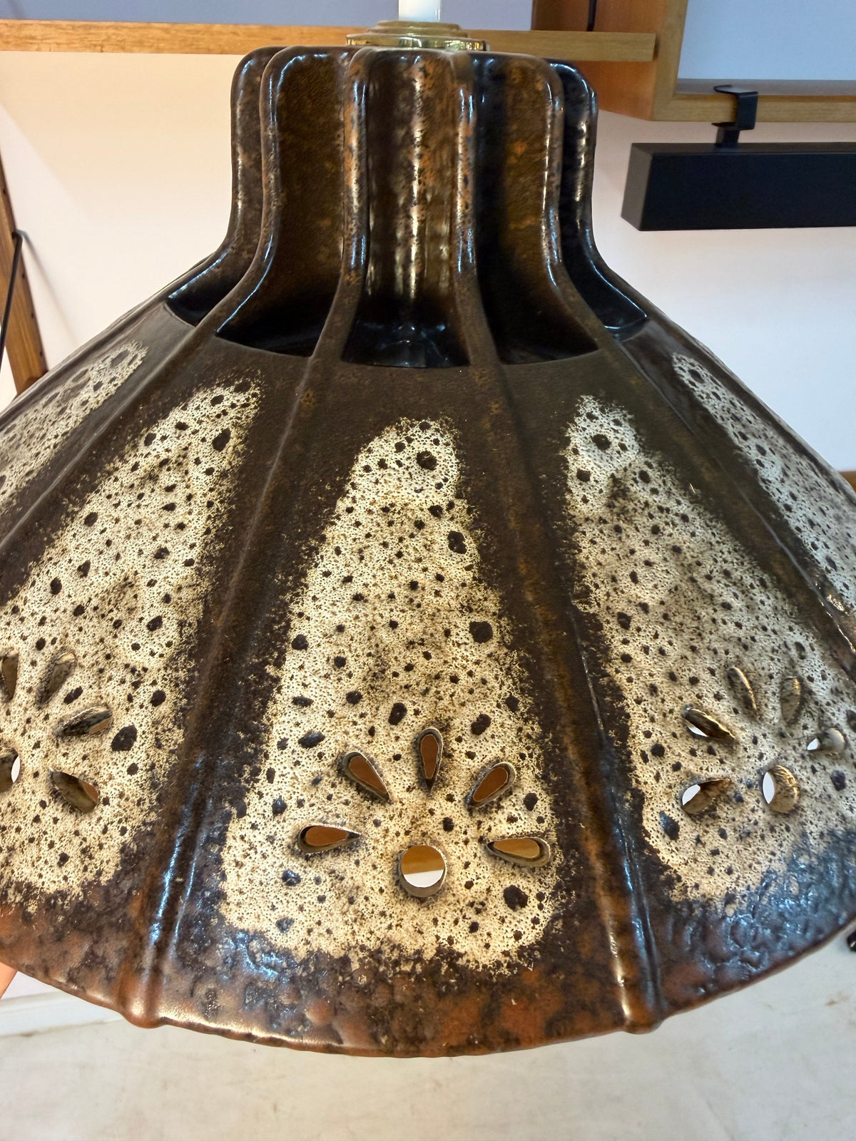 Vintage Hängelampe Keramik West German Pottery