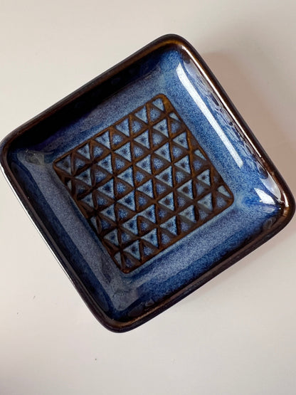 Vintage Schale 3337 von Einar Johansen für Søholm Keramik blau