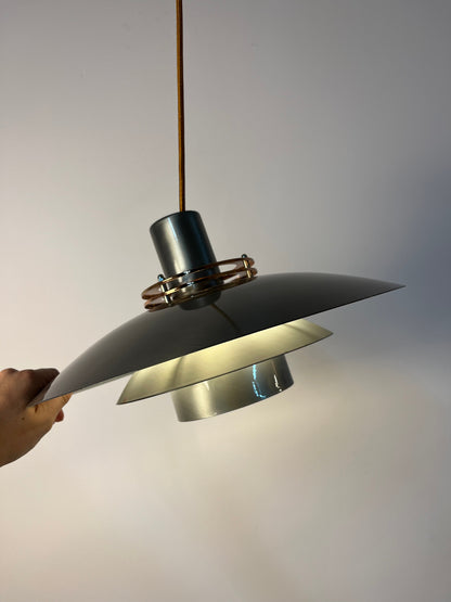 Vintage Hängelampe "Leto" silber-kupfer von Top Lamper