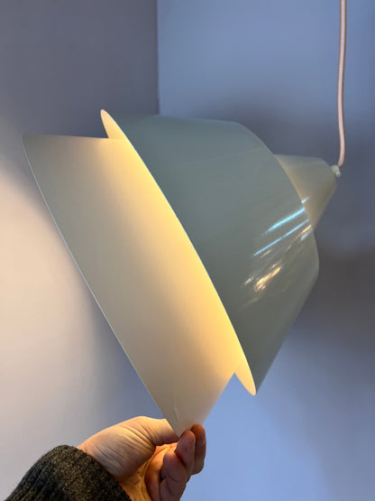 Vintage Lamellenlampe Zone von Jo Hammerborg für Fog und Mørup, weiß
