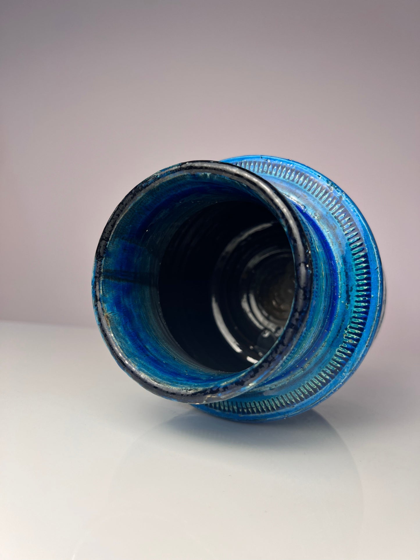 Vintage Vase "Rimini Blu" von Aldo Londi für Bitossi