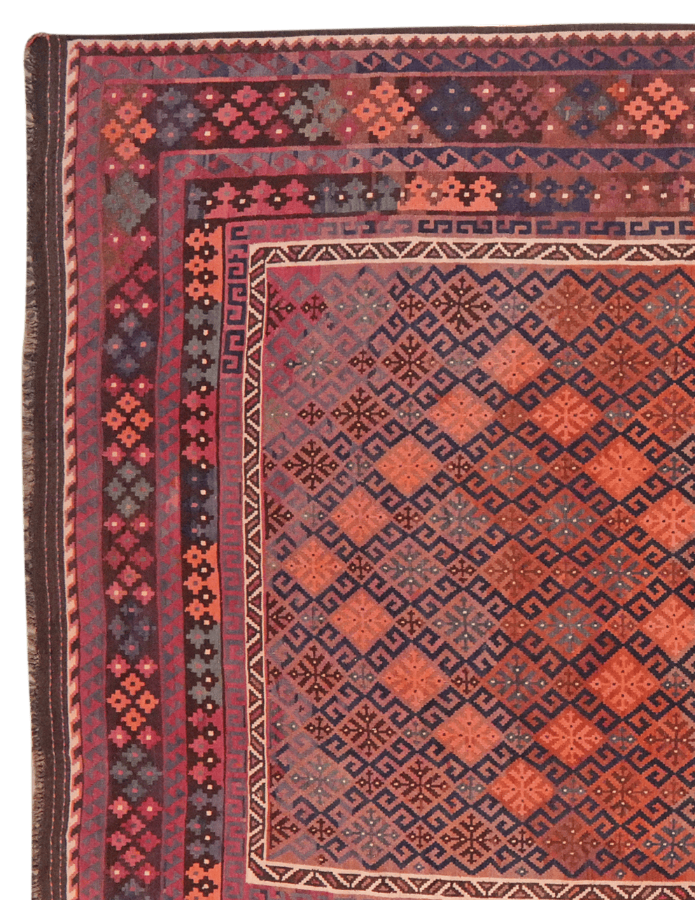 Kelim Belutch Teppich 430x248cm Vintage und Bunt