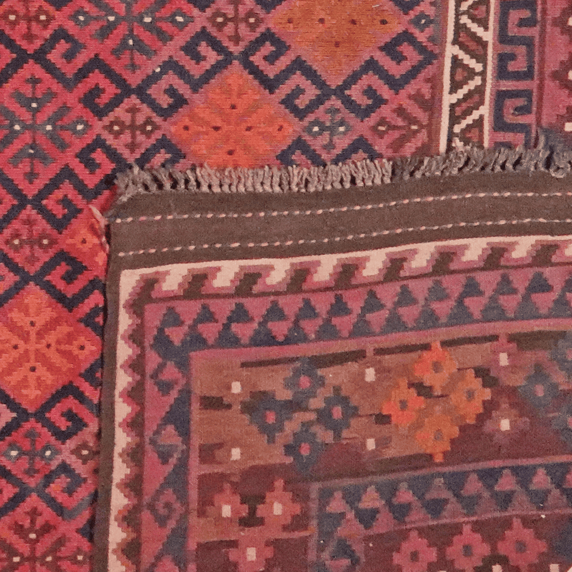 Kelim Belutch Teppich 430x248cm Vintage und Bunt