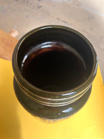 Vintage floor vase 289-47 green yellow by Scheurich West Germany