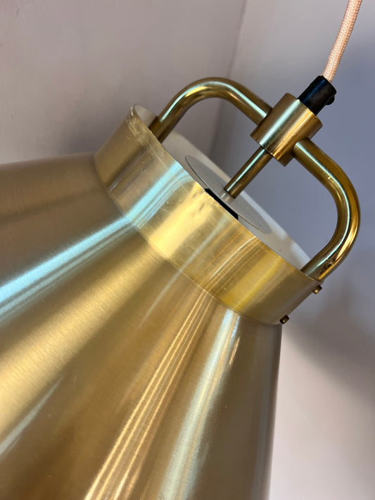 Vintage Hängelampe gold weiß von Fog und Mørup E27