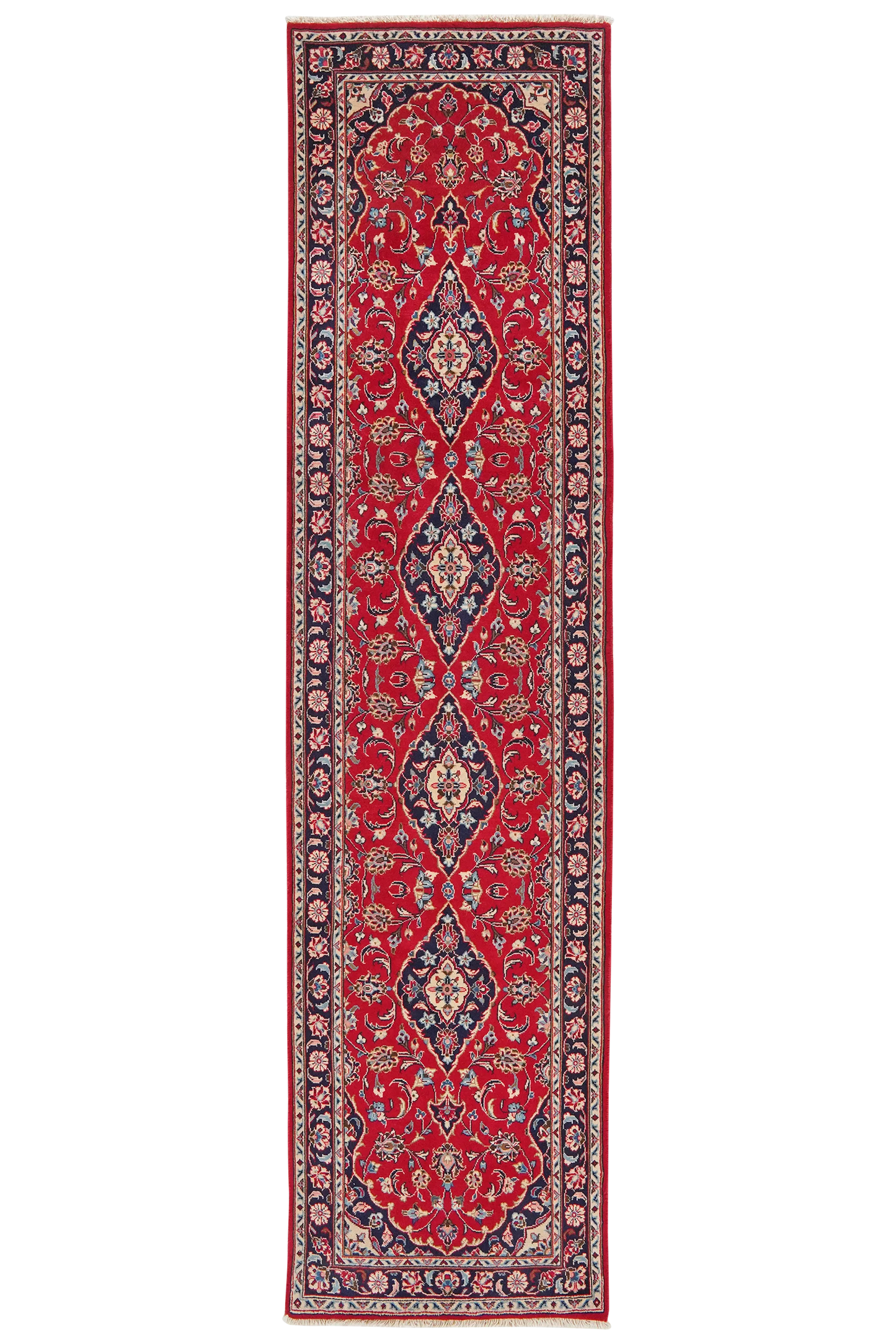 Vintage carpet Ardakan 305x75cm colorful with medallion pattern