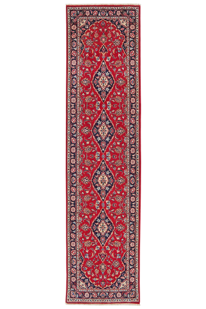 Vintage carpet Ardakan 305x75cm colorful with medallion pattern