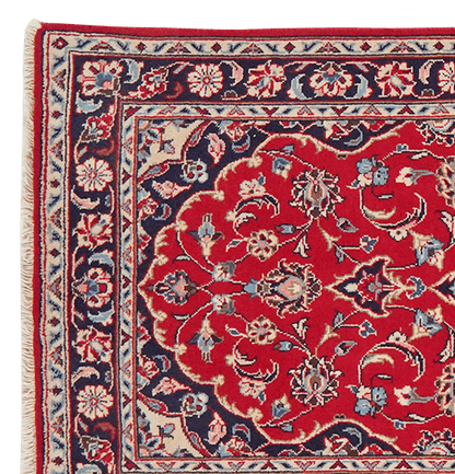 Vintage carpet Ardakan 305x75cm colorful with medallion pattern