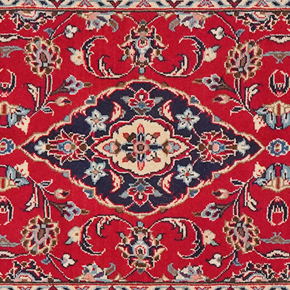 Vintage carpet Ardakan 305x75cm colorful with medallion pattern