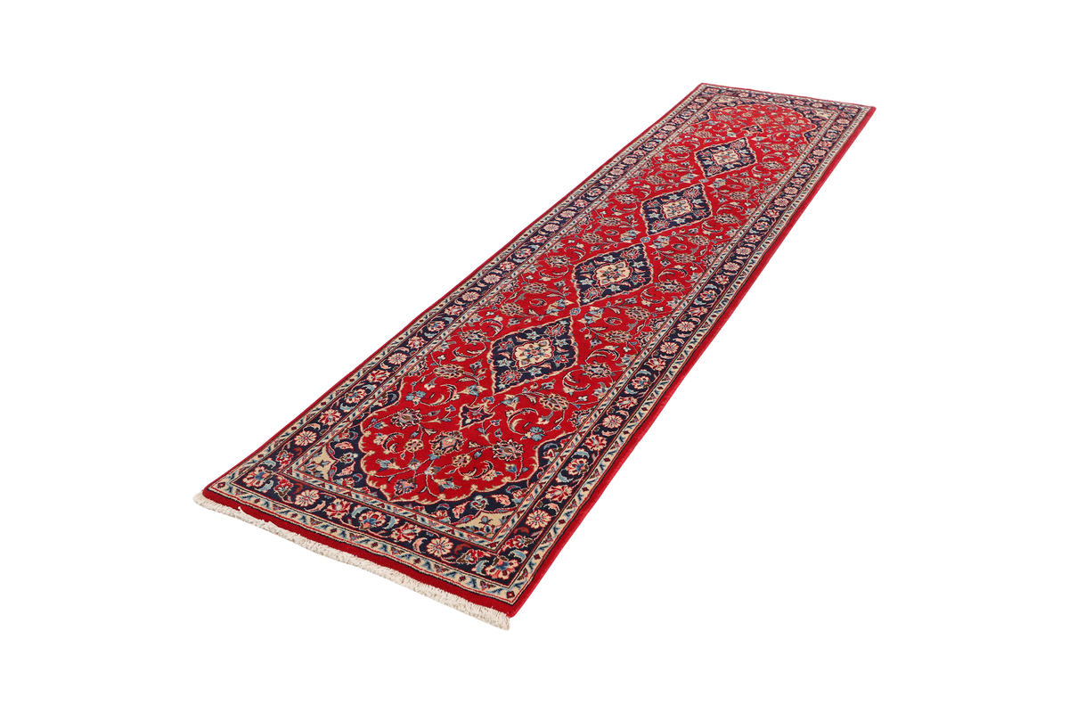 Tapis vintage Ardakan 305x75cm coloré avec motif médaillon