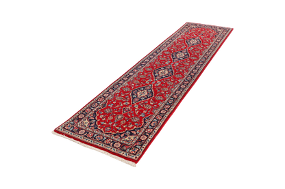 Vintage carpet Ardakan 305x75cm colorful with medallion pattern