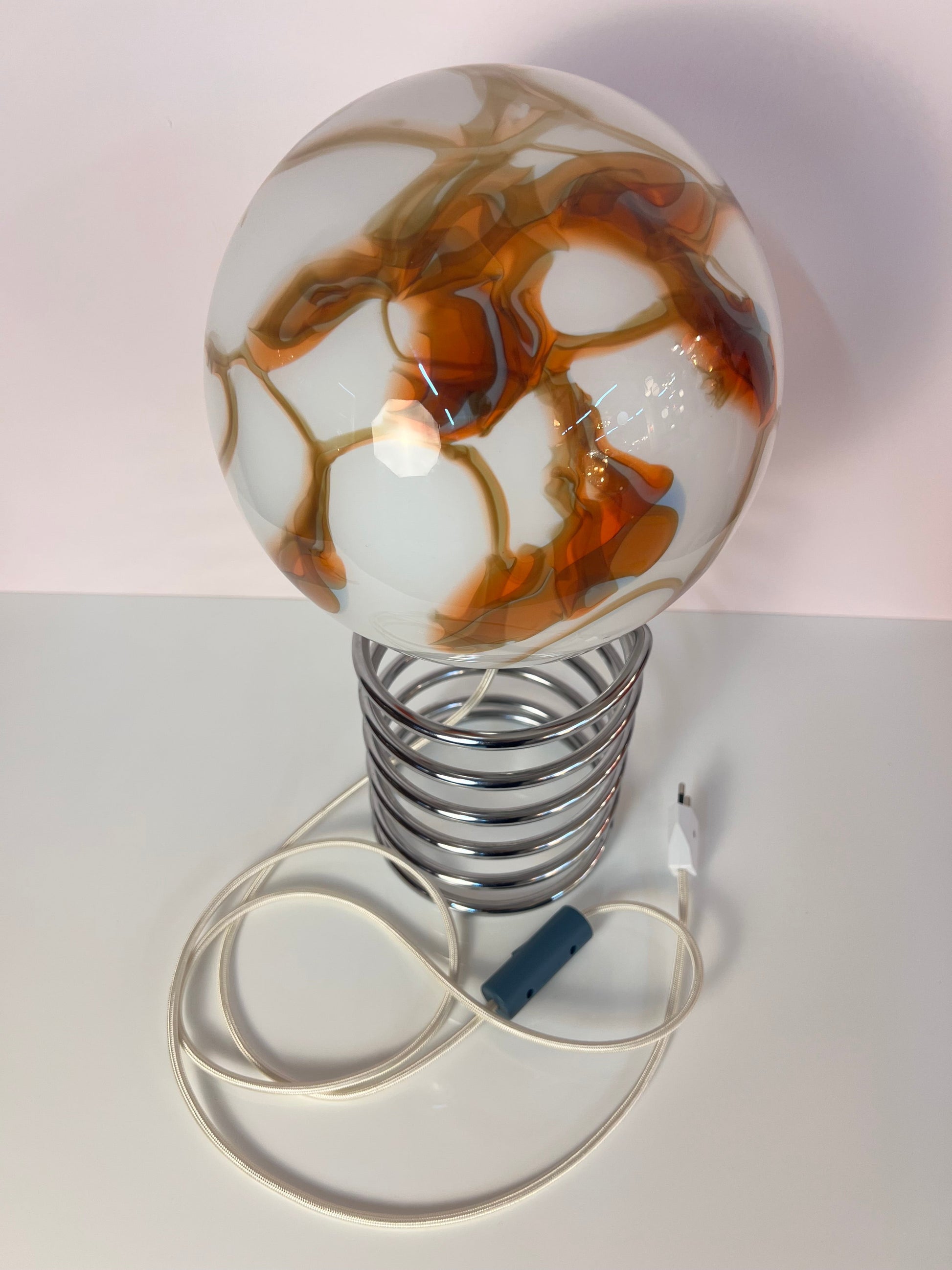 Vintage Tischlampe "Spirale" von Ingo Maurer für Honsel
