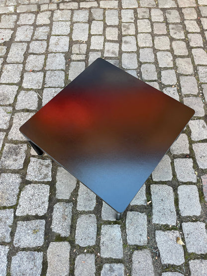 Vintage Couchtisch 712/T von Hans Peter Piehl für Wilkhahn, schwarz, quadratisch