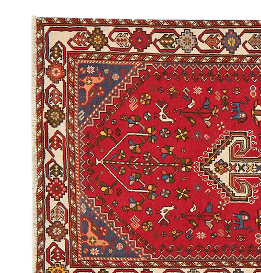 Tapis vintage Nasrabad 305x76cm motif nature coloré