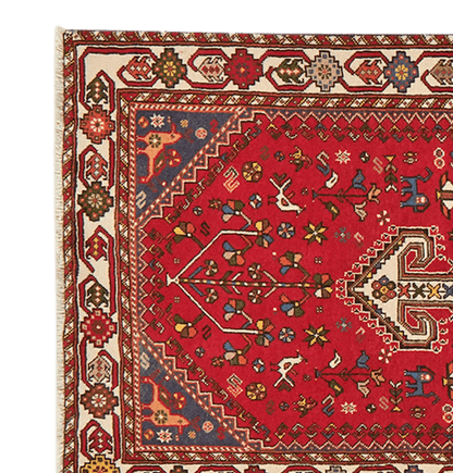 Vintage carpet Nasrabad 305x76cm colorful nature motif