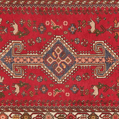 Vintage carpet Nasrabad 305x76cm colorful nature motif