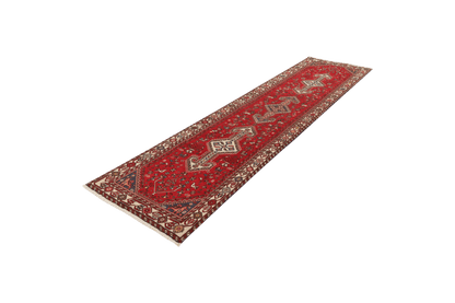 Vintage carpet Nasrabad 305x76cm colorful nature motif