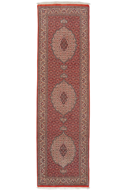 Vintage carpet Bidjar Bookan colorful 302x87cm