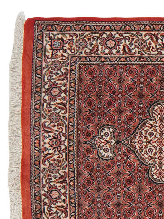 Vintage carpet Bidjar Bookan colorful 302x87cm