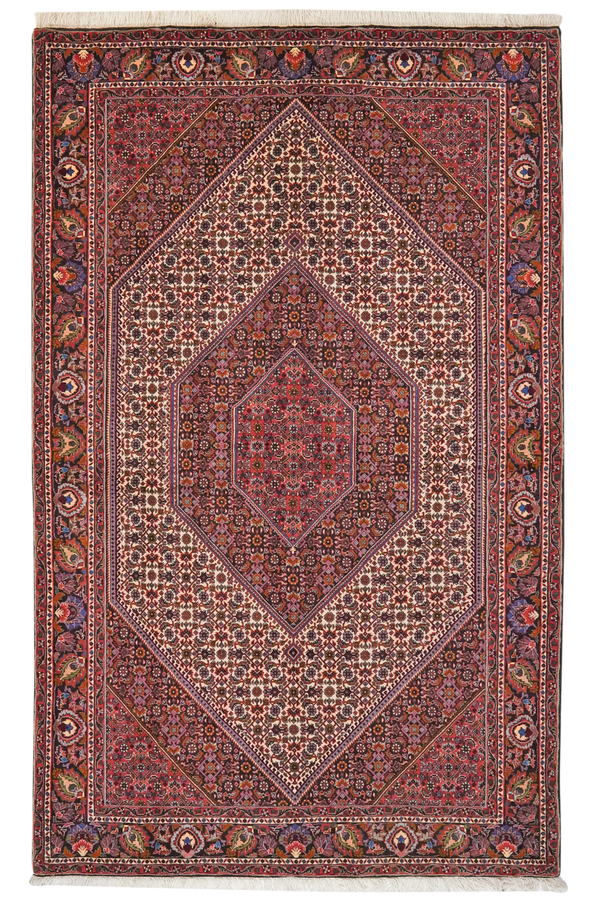Tapis Vintage Bidjar Bookan 235x146cm Motifs colorés inspirés de la nature