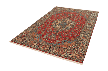 Vintage Carpet Tabriz 213x142cm colorful natural motifs