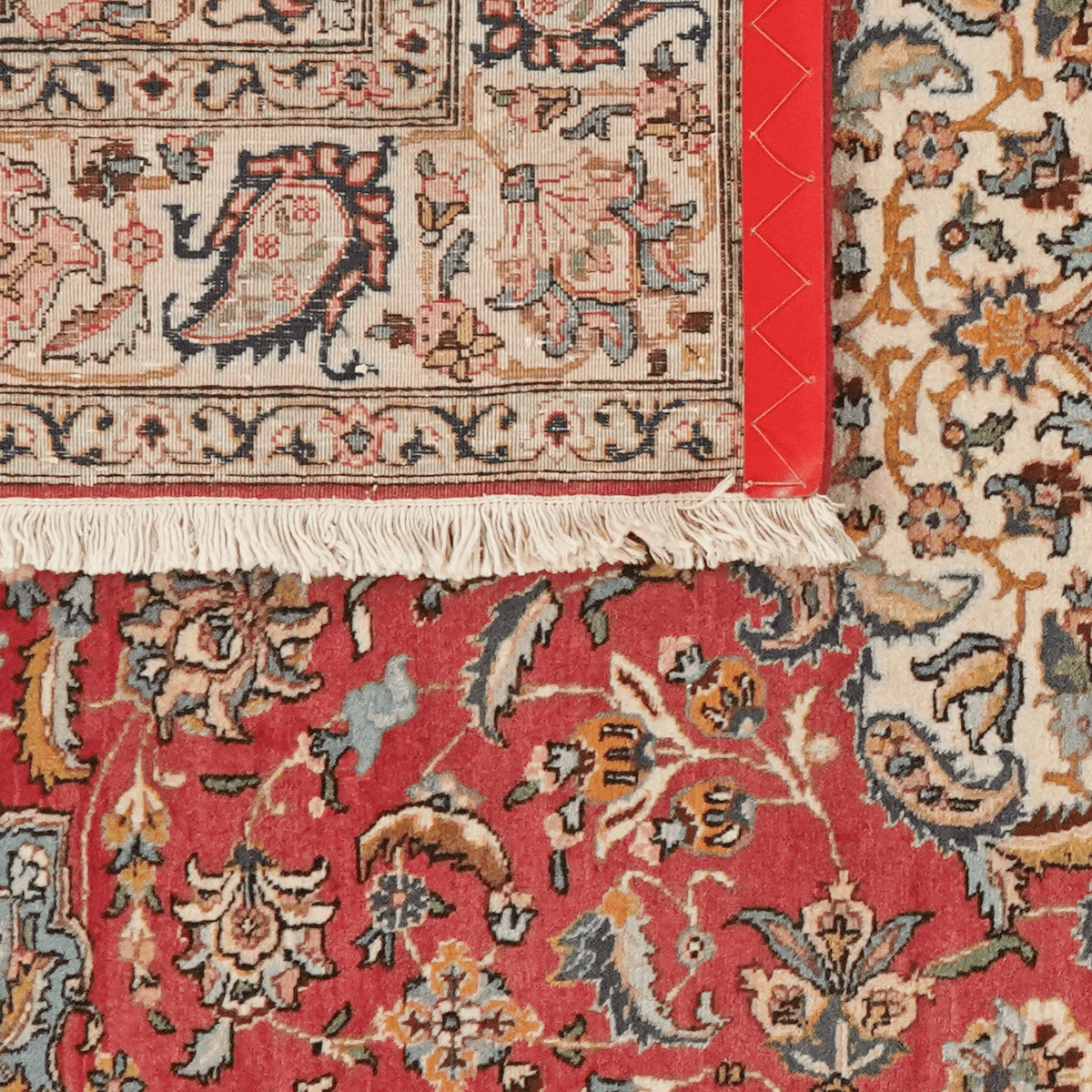 Tapis Vintage Tabriz 213x142cm motifs naturels colorés