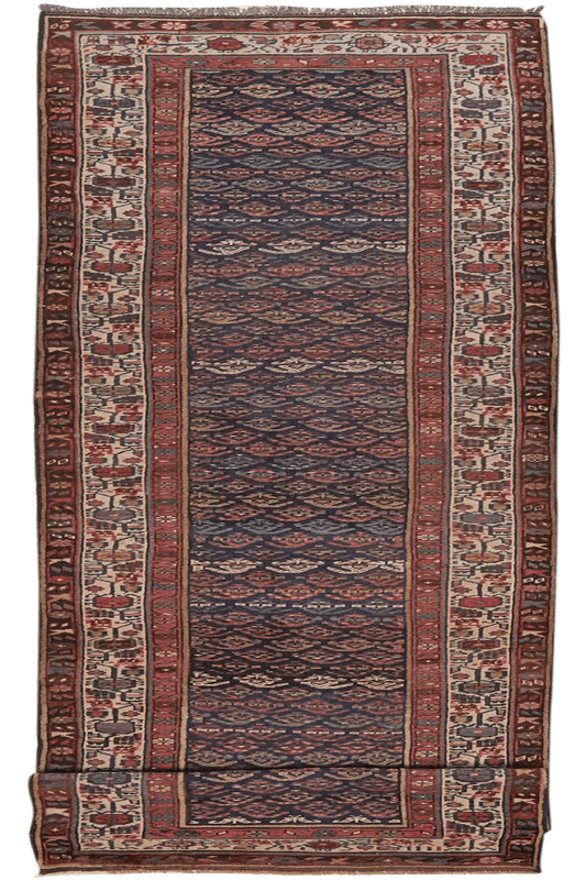 Vintage carpet Seysan 408x96cm colorful natural motifs