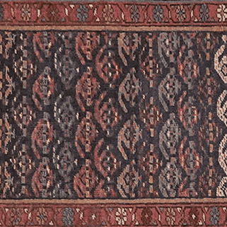 Vintage Teppich Seysan 408x96cm bunt Naturmotive